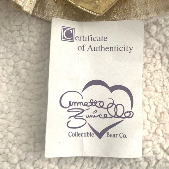 Goldie The 50th Golden Angel‎ Bear 14" Bear by Annette Funicello Knickerbocker - Picture 8 of 12